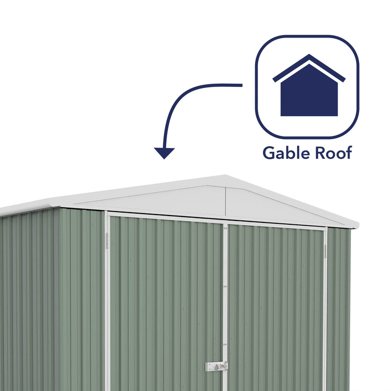 Mercia Absco Titanium Apex Garage/ Utility Workshop in Pale Eucalyptus (10x15) (ESDXL20MET127 - EAN 5029442005539)