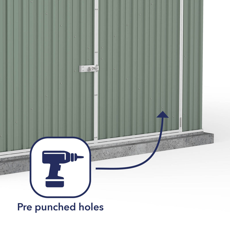 Mercia Absco Titanium Apex Garage/ Utility Workshop in Pale Eucalyptus (10x15) (ESDXL20MET127 - EAN 5029442005539)