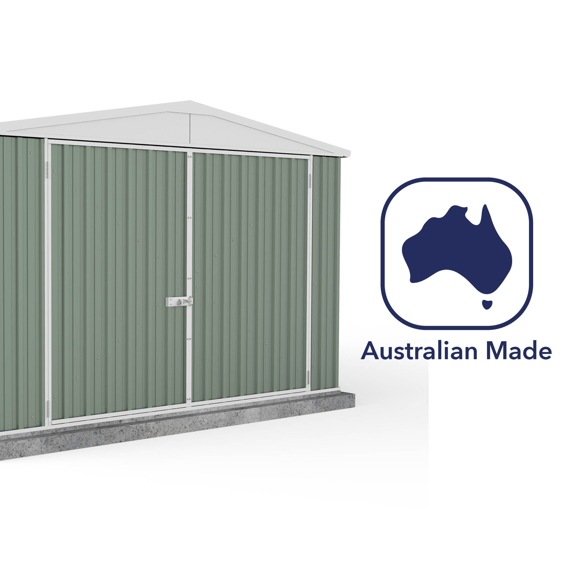 Mercia Absco Titanium Apex Garage/ Utility Workshop in Pale Eucalyptus (10x15) (ESDXL20MET127 - EAN 5029442005539)