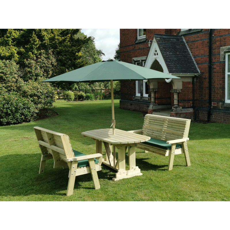 Churnet Valley Ergo 6 Seat Table Set with 2 Benches ET106 9145341341540