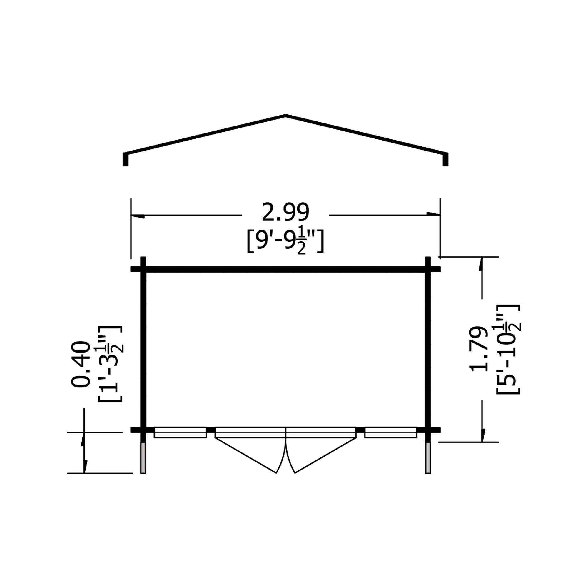 Shire Epping 28mm Log Cabin (10x6) EPPI1006L28-1AA - Outside Store