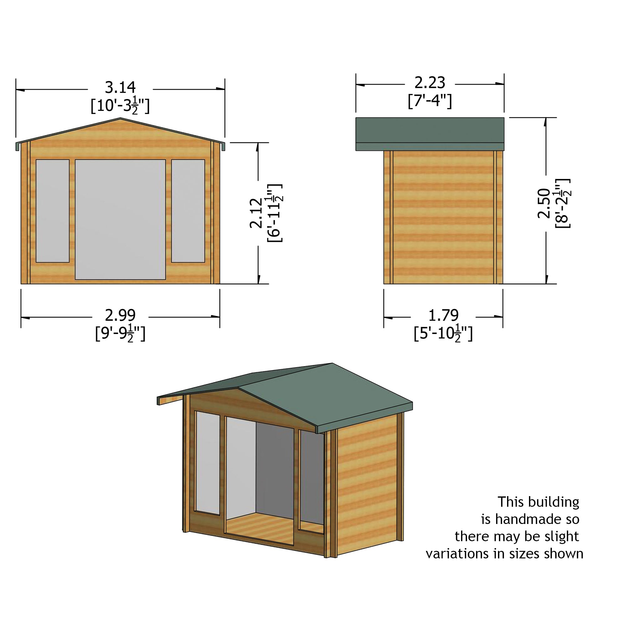 Shire Epping 28mm Log Cabin (10x6) EPPI1006L28-1AA - Outside Store