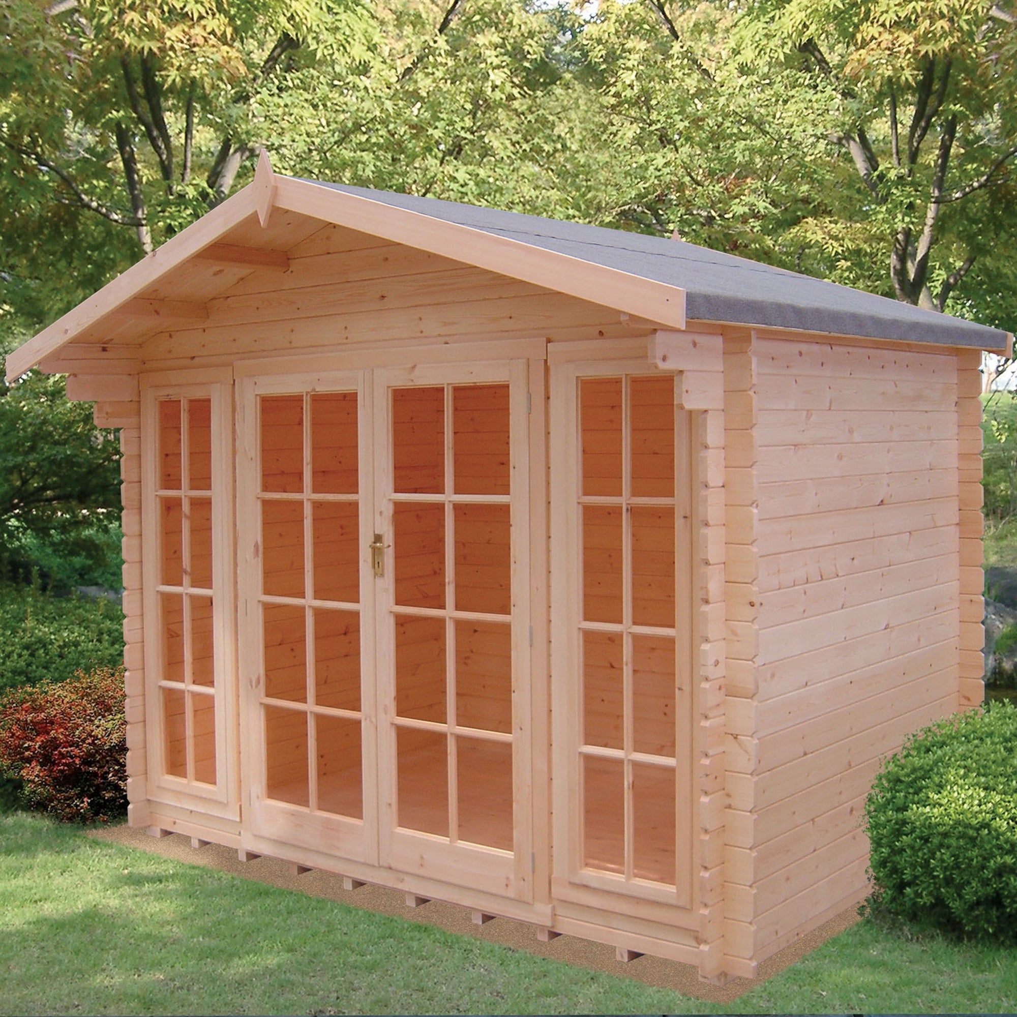 Shire Epping 28mm Log Cabin (10x10) EPPI1010L28-1AA - Outside Store