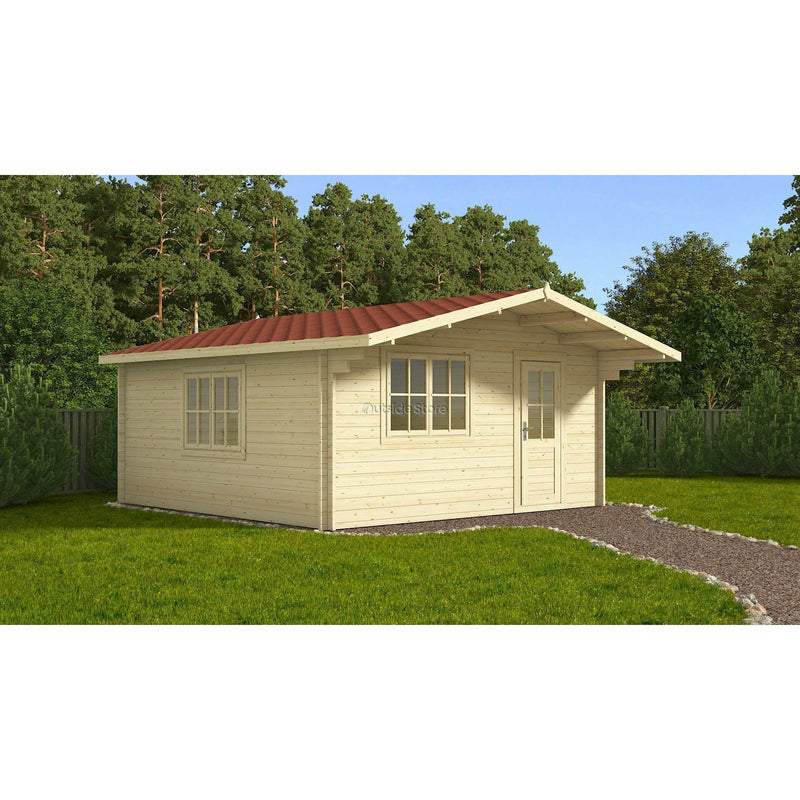 Eurowood (Eurovudas) Faro Log Cabin 3x4m (10x13), 44mm - Outside Store