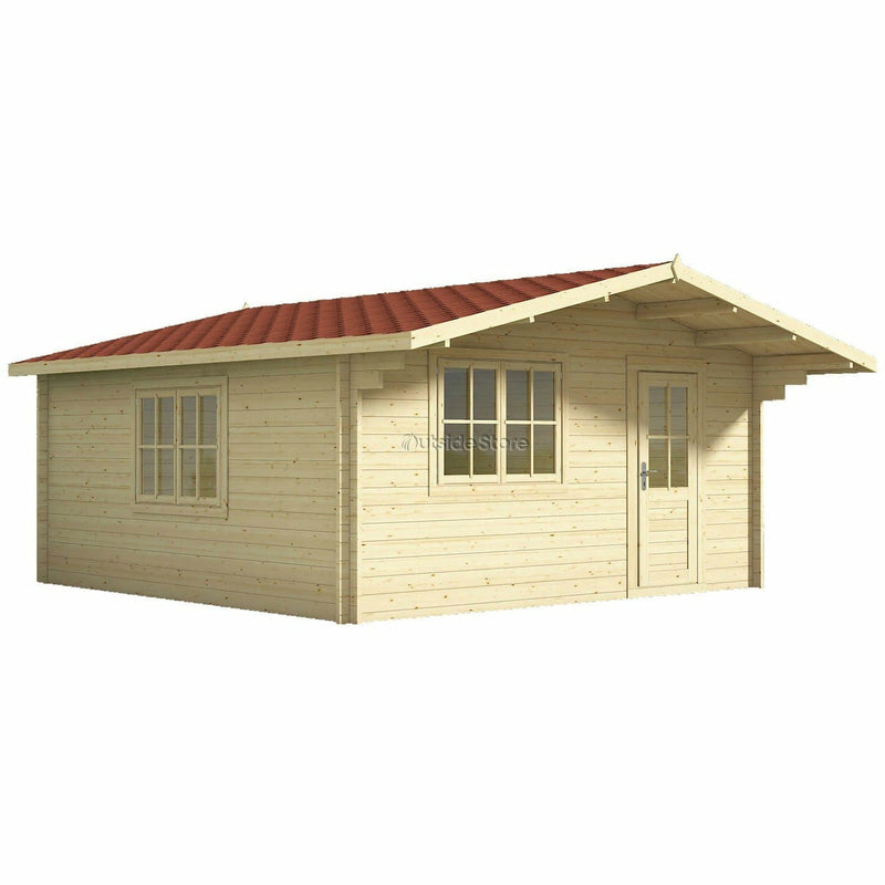 Eurowood (Eurovudas) Faro Log Cabin 5x5m (16x16), 44mm - Outside Store