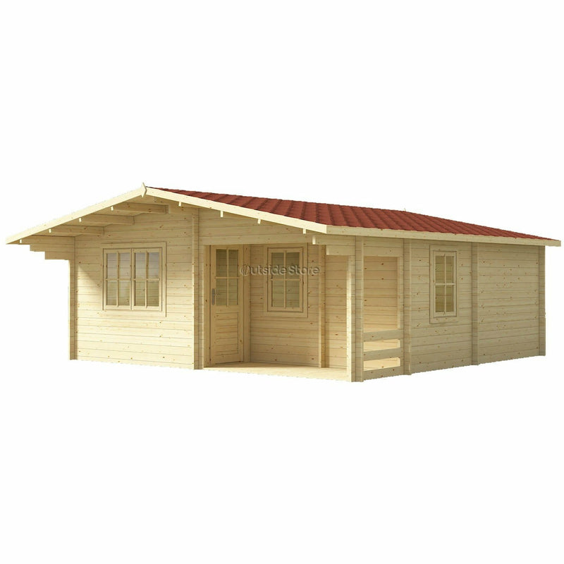 Eurowood (Eurovudas) Fay 29 m2 Wooden Summerhouse 6x6m (20x20), 44mm - Outside Store