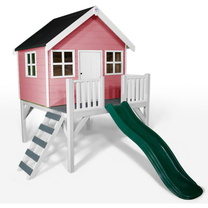 Little Rascals Felix Playhouse With Slide and Veranda (6x4)