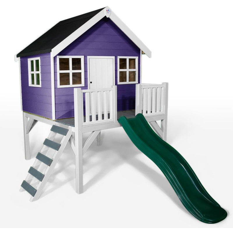 Little Rascals Felix Playhouse With Slide and Veranda (6x4)