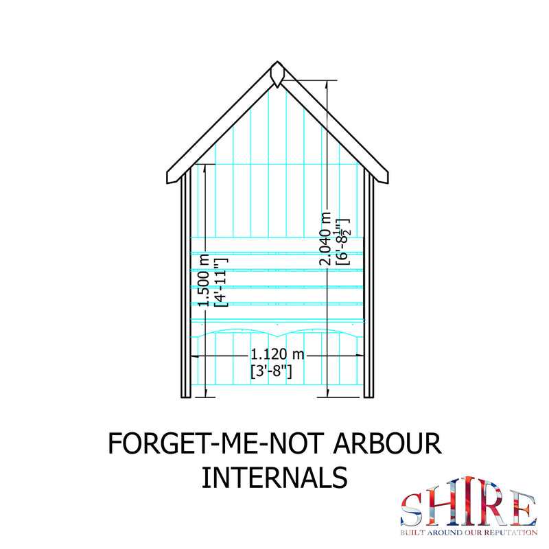 Shire Pressure Treated Forget Me Not Arbour FOMN0503DSL-1AA 5060437982268 - Outside Store