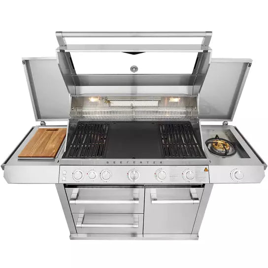 BeefEater 7000 Series Premium - 5 Burner BBQ & Side Burner Trolley (BMF7655SAEU 5060912592173)