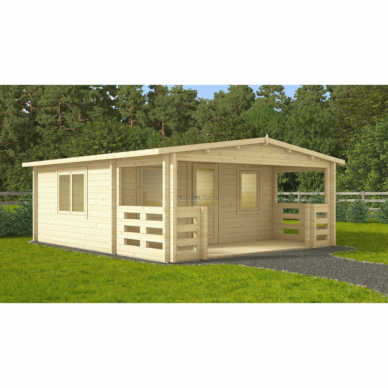 Eurowood (Eurovudas) Gorbea Wooden Sumerhouse 5x5,9m, 68mm - Outside Store