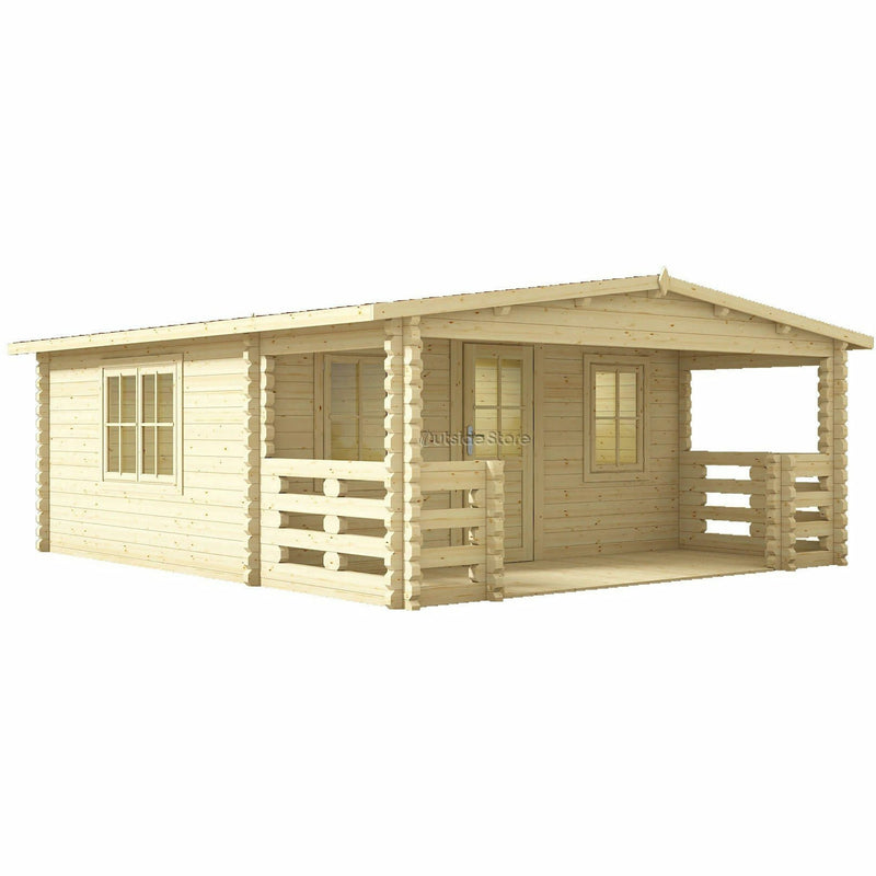 Eurowood (Eurovudas) Gorbea Wooden Sumerhouse 5x5,9m, 68mm - Outside Store