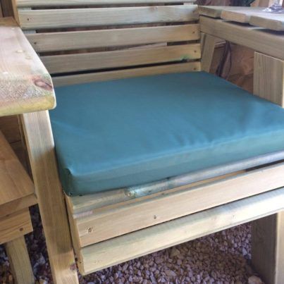 Churnet Valley Waterproof Single Seat Cushion in Green (Seats 1) G1C