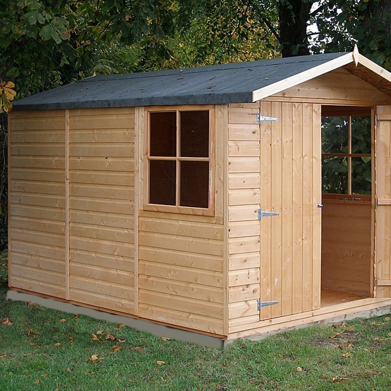 Shire Guernsey Pressure Treated Shiplap Range Shed Double Door (10x7) GUER0710PSL-1AA 5060490130217 - Outside Store