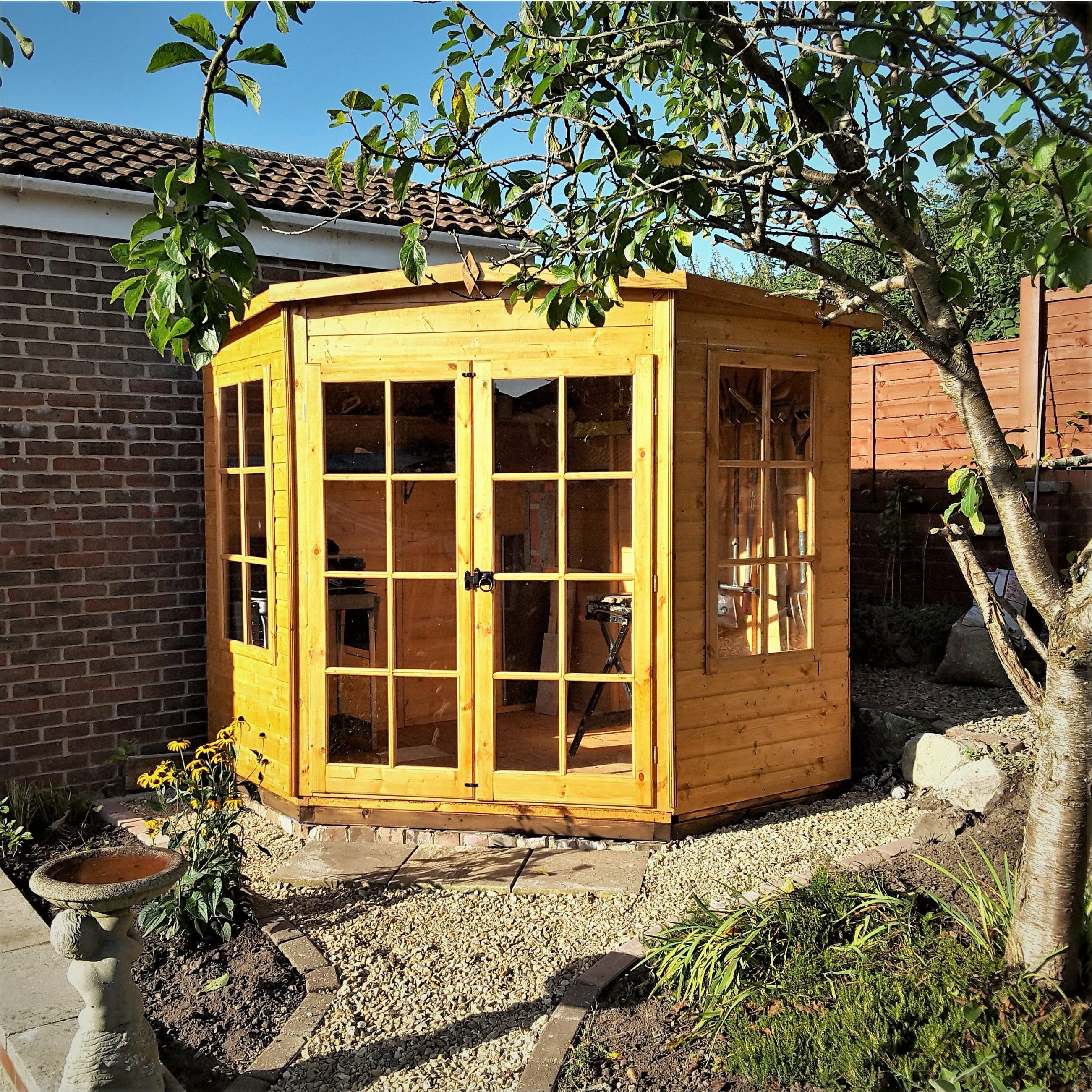 Shire Hampton Corner Summerhouse (7x7) HAMP0707DSL-1AA 5060437982015 - Outside Store