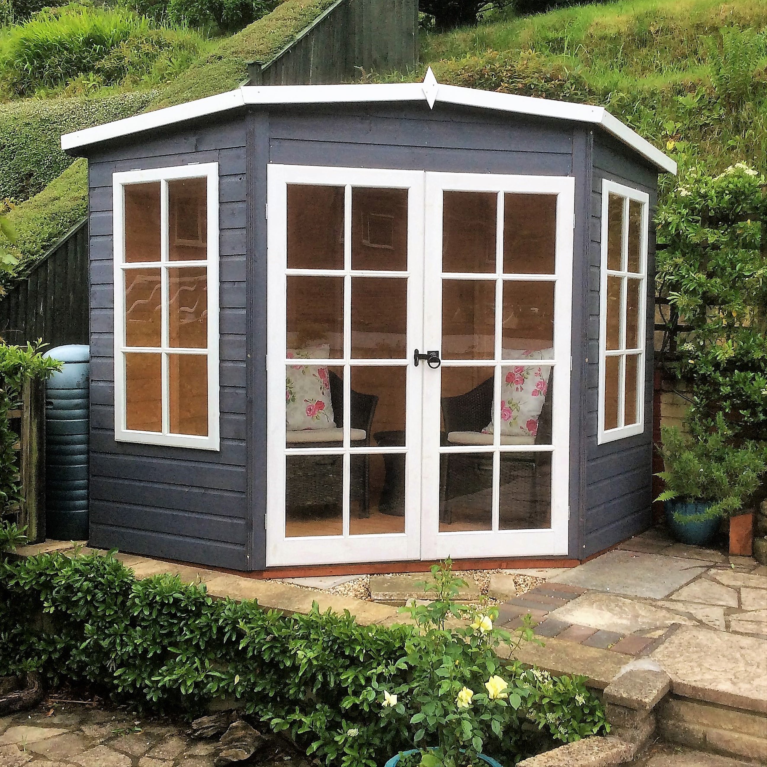 Shire Hampton Corner Summerhouse (7x7) HAMP0707DSL-1AA 5060437982015 - Outside Store