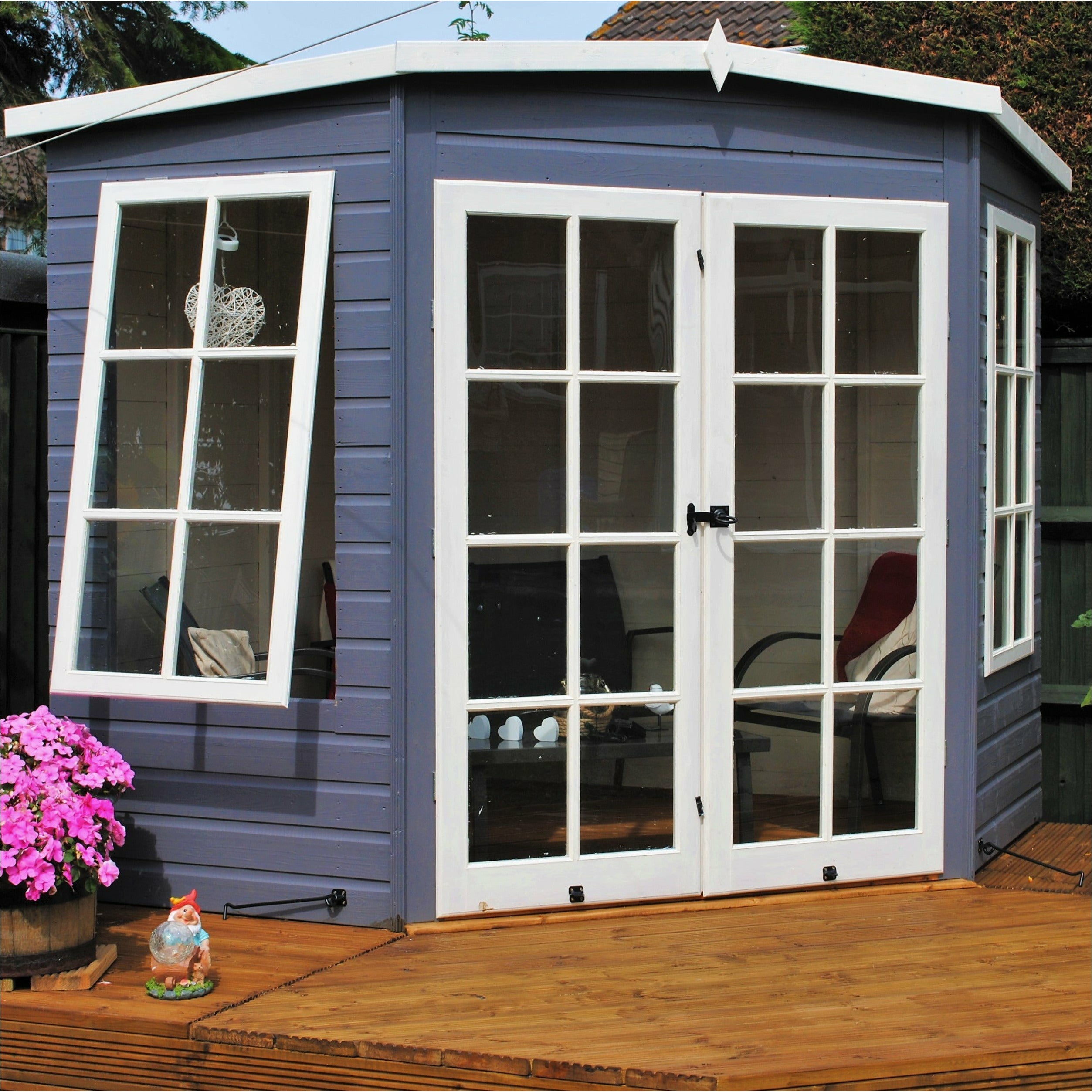 Shire Hampton Corner Summerhouse (7x7) HAMP0707DSL-1AA 5060437982015 - Outside Store