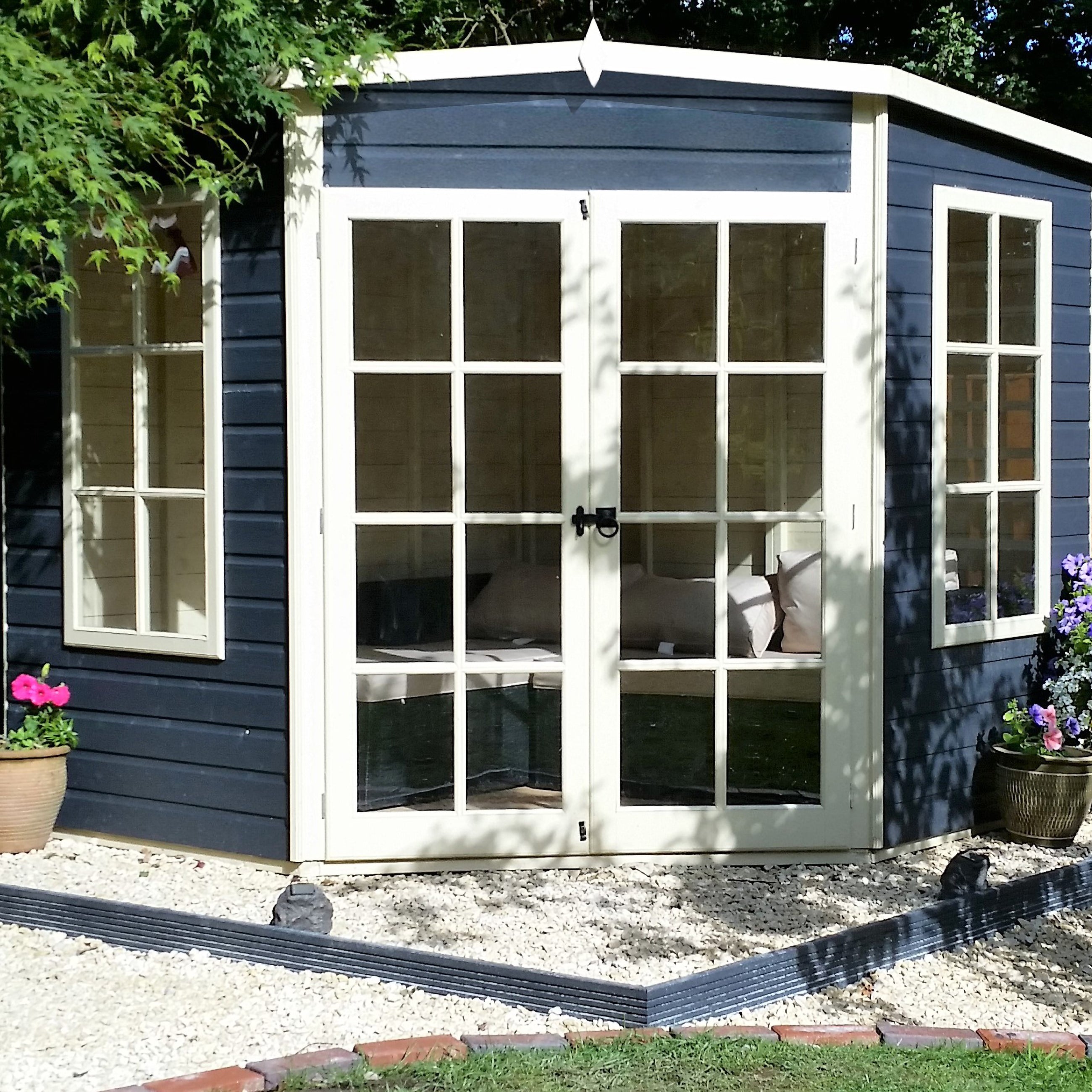 Shire Hampton Corner Summerhouse (7x7) HAMP0707DSL-1AA 5060437982015 - Outside Store