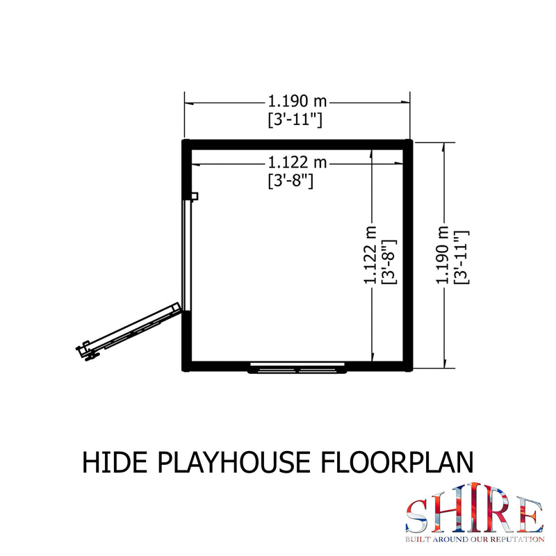 Shire Hide Playhouse (4x4) HIDE0404DSL-1AA 5060437987249