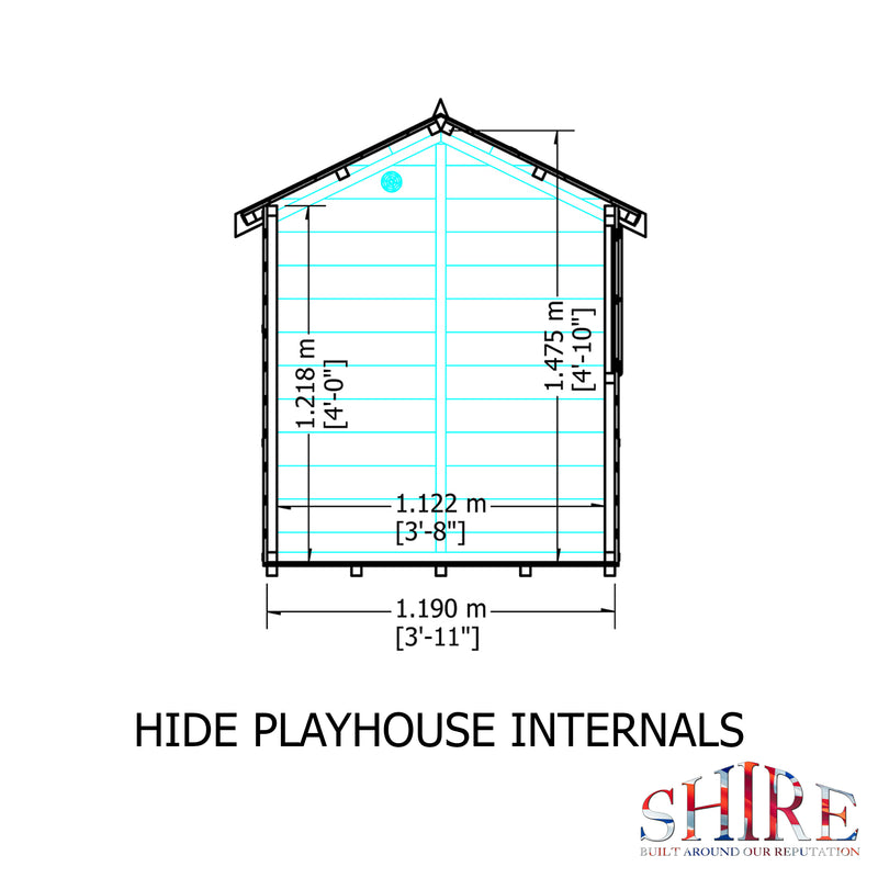 Shire Hide Playhouse (4x4) HIDE0404DSL-1AA 5060437987249