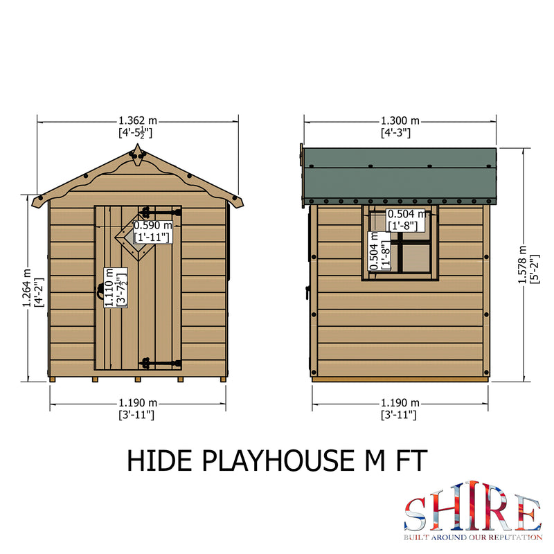 Shire Hide Playhouse (4x4) HIDE0404DSL-1AA 5060437987249