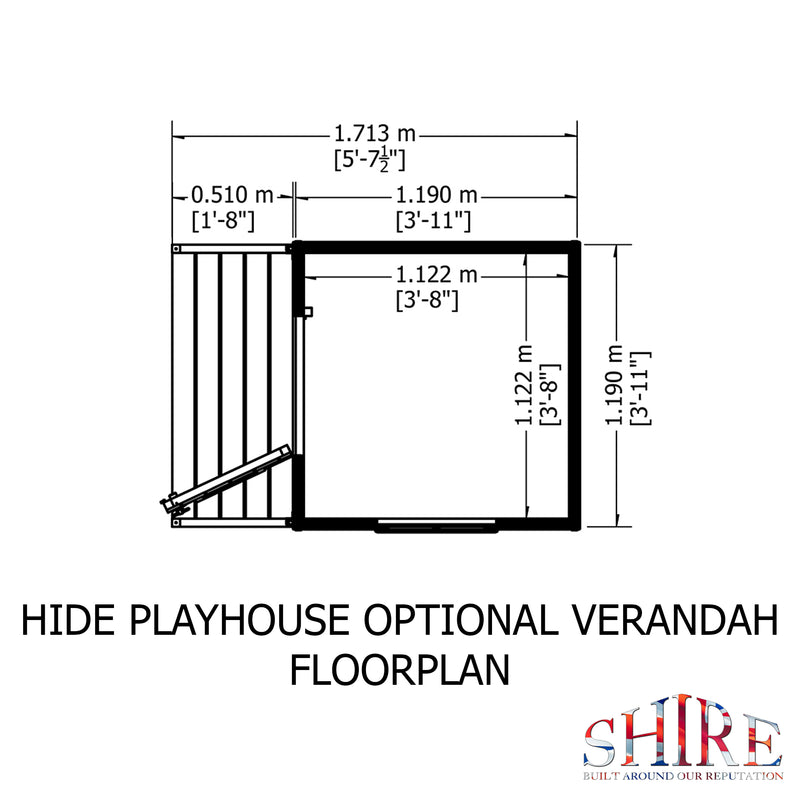 Shire Hide Playhouse (4x4) HIDE0404DSL-1AA 5060437987249