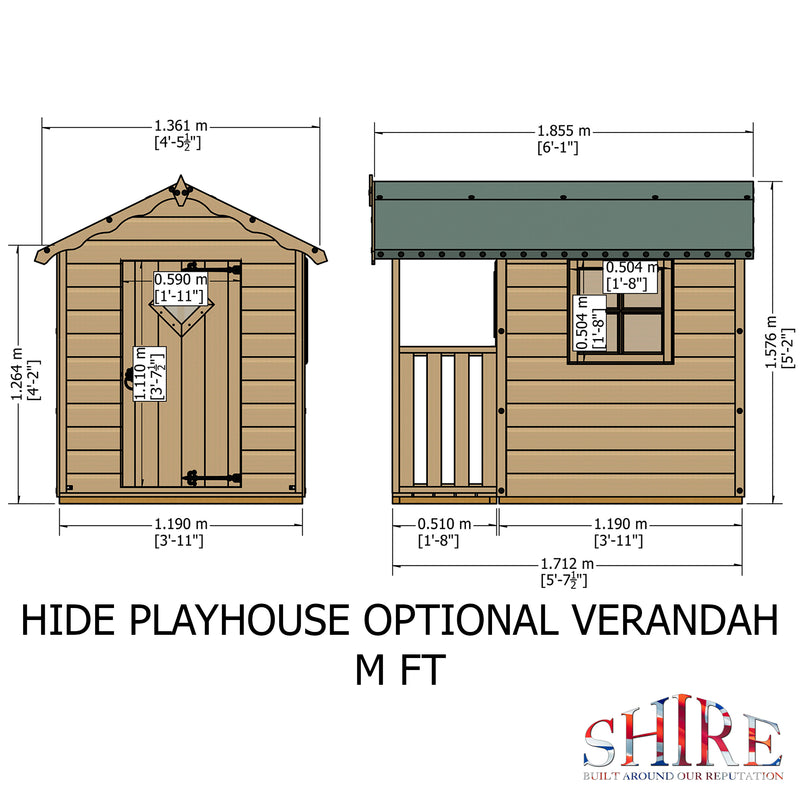 Shire Hide Playhouse (4x4) HIDE0404DSL-1AA 5060437987249