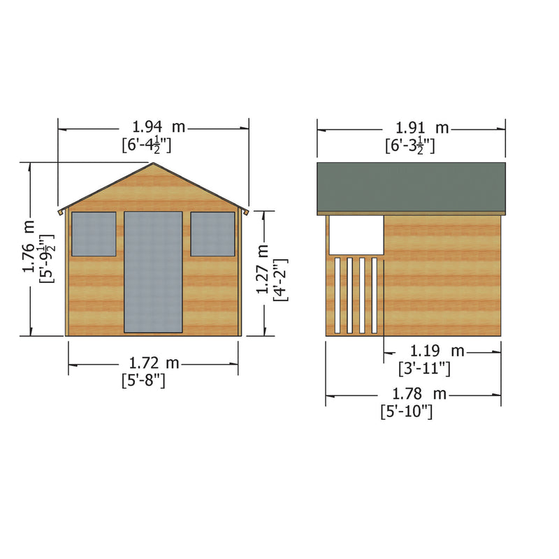 Shire Hobby Playhouse (6x4) HOBB0604DSL-1AA 5060437987294