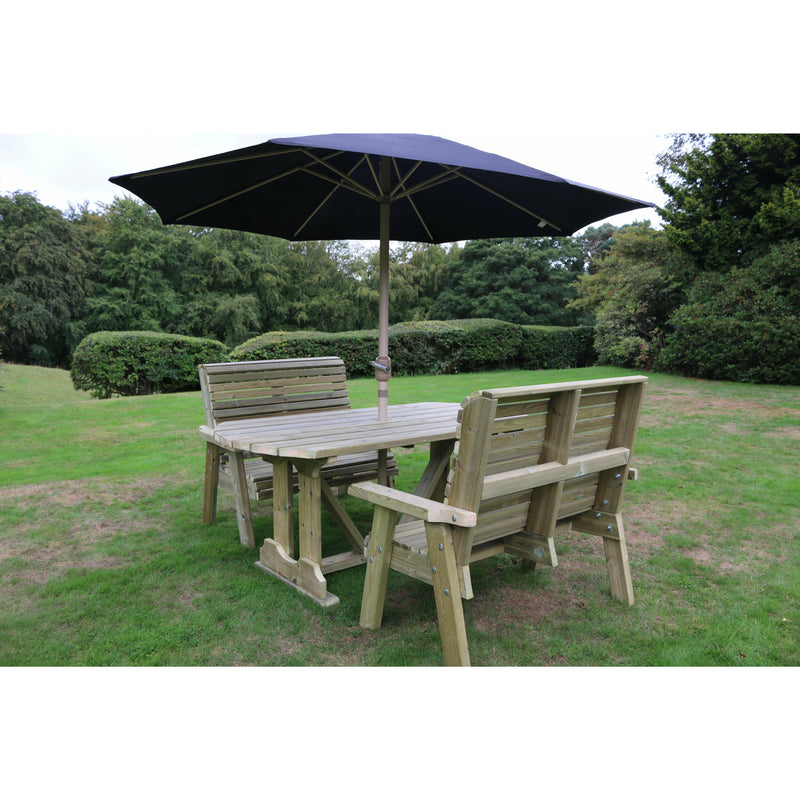 Churnet Valley Ergo 4 Seat Table Set with 2 Benches ET105 9145341341557