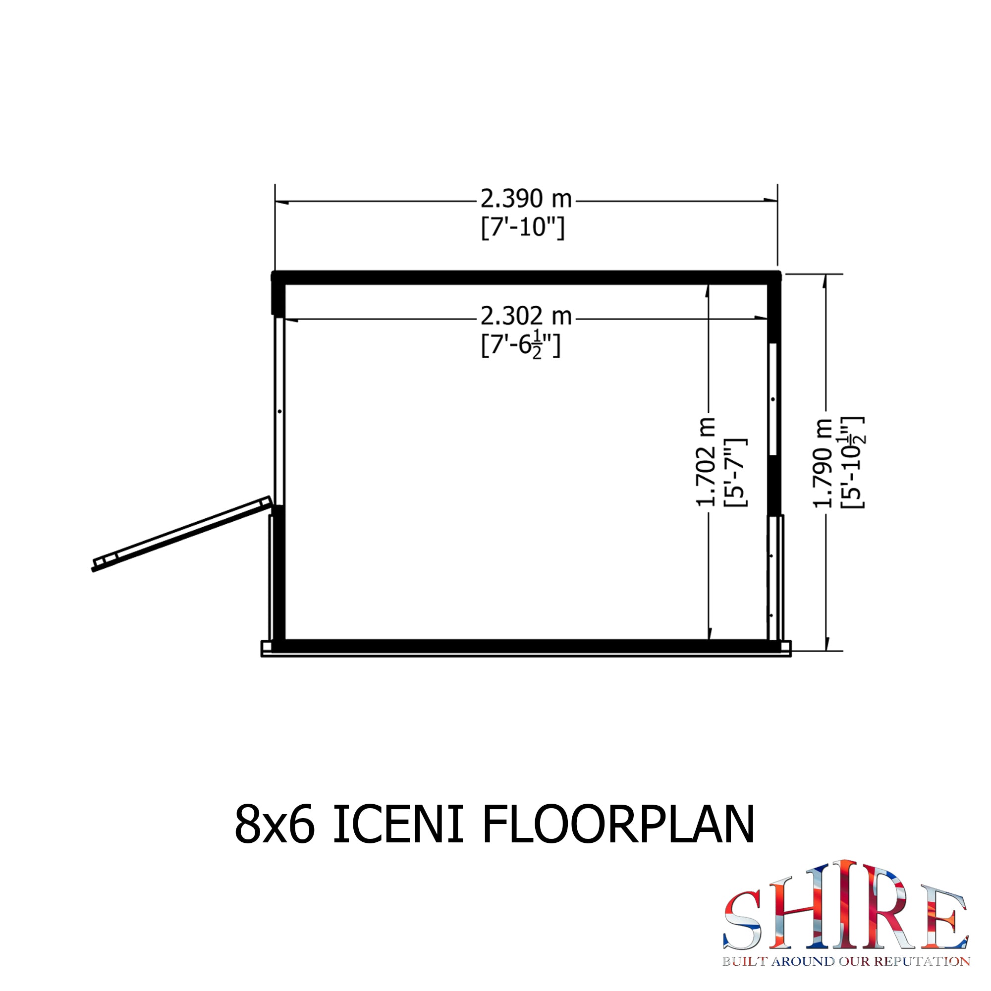 Shire Iceni Potting Shed  Greenhouse (8x6) ICEN0806DSL-1SA 5019804118991