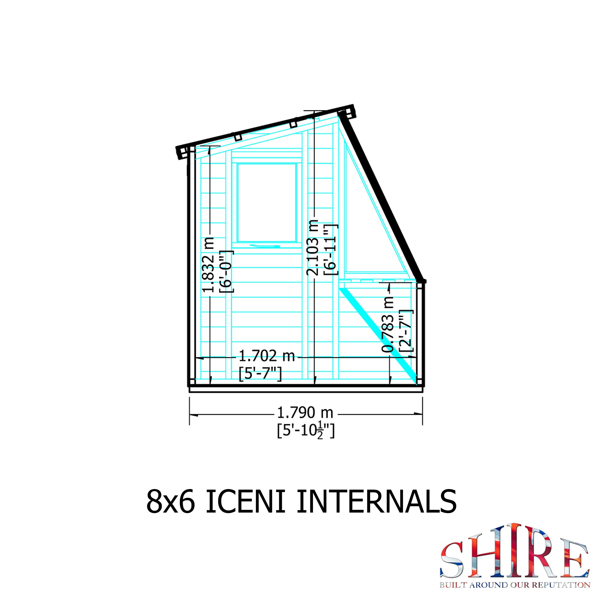 Shire Iceni Potting Shed  Greenhouse (8x6) ICEN0806DSL-1SA 5019804118991