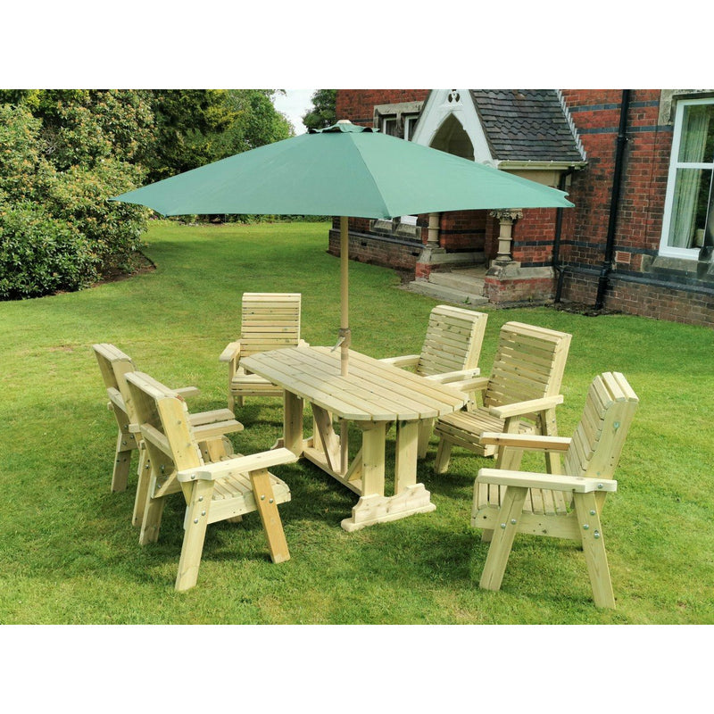 Churnet Valley Ergo 6 Seat Table Set with 6 Chairs ET103 9145341341526