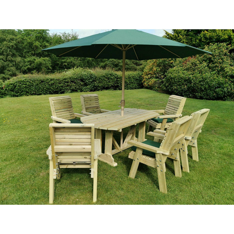 Churnet Valley Ergo 6 Seat Table Set with 6 Chairs ET103 9145341341526