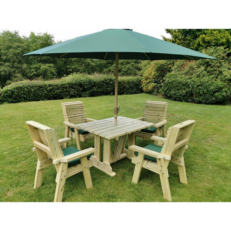 Churnet Valley Ergo 4 Seat Table Set With 4 Chairs ET101 9145341341502