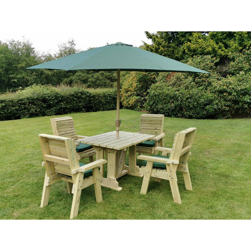 Churnet Valley Ergo 4 Seat Table Set With 4 Chairs ET101 9145341341502