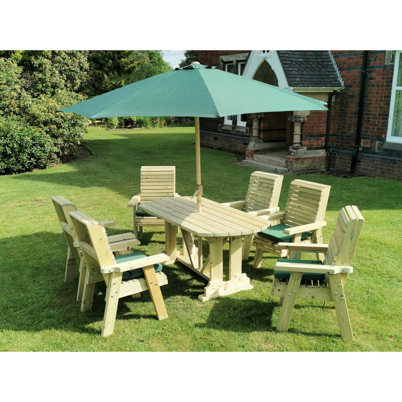 Churnet Valley Ergo 6 Seat Table Set with 6 Chairs ET103 9145341341526