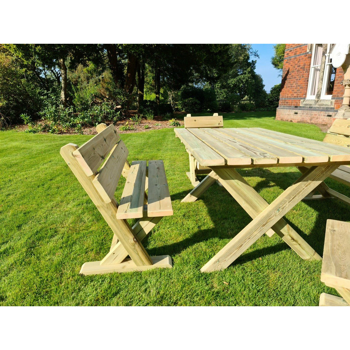 Churnet Valley Ashcome Table Set 6 Seater (2 Benches and 2 Chairs) AT101 7435353659088