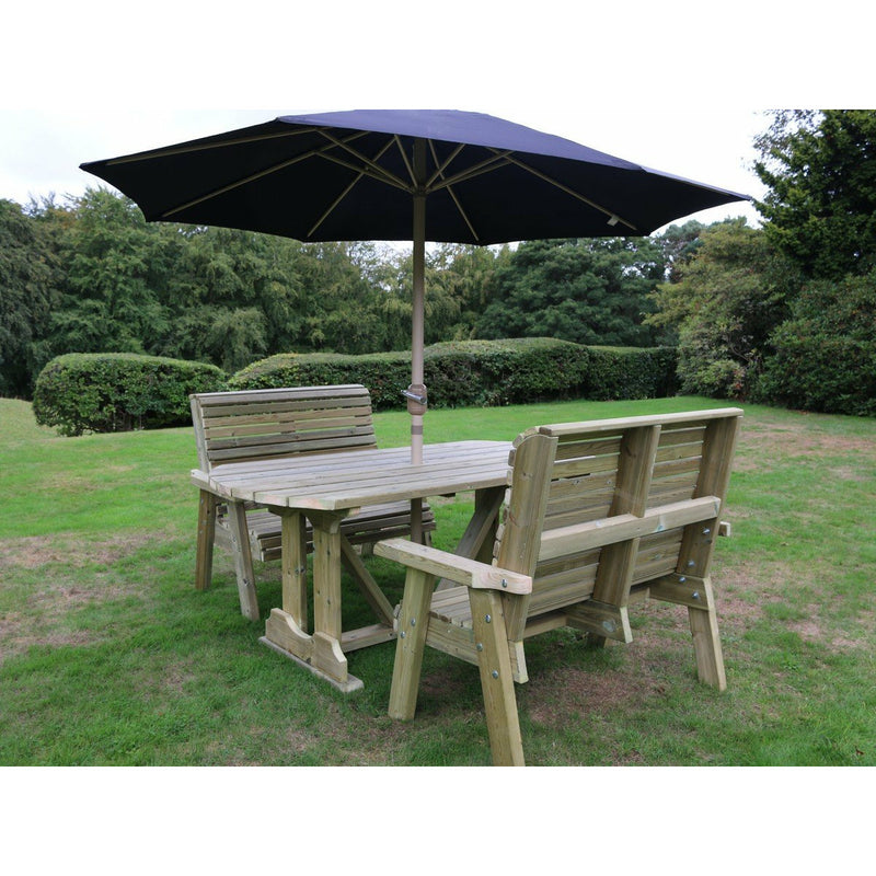 Churnet Valley Ergo 4 Seat Table Set with 2 Benches ET105 9145341341557