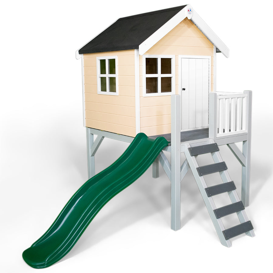 Little Rascals Jasper Playhouse With Slide and Veranda (4x4)