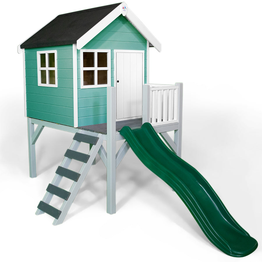 Little Rascals Jasper Playhouse With Slide and Veranda (4x4)