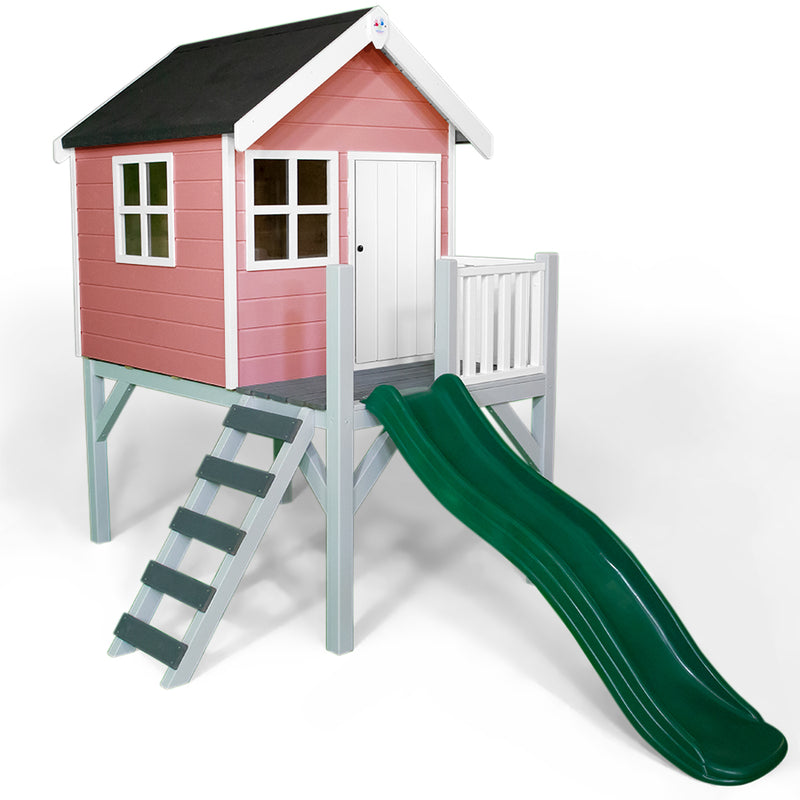 Little Rascals Jasper Playhouse With Slide and Veranda (4x4)