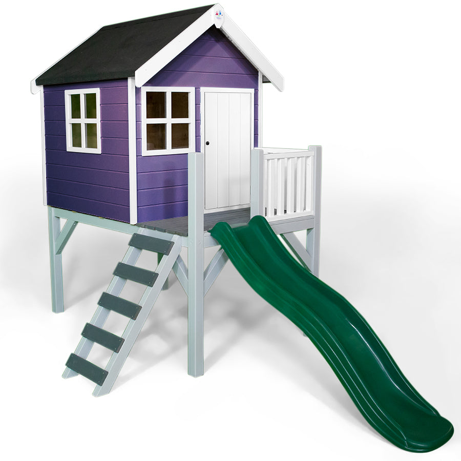 Little Rascals Jasper Playhouse With Slide and Veranda (4x4)