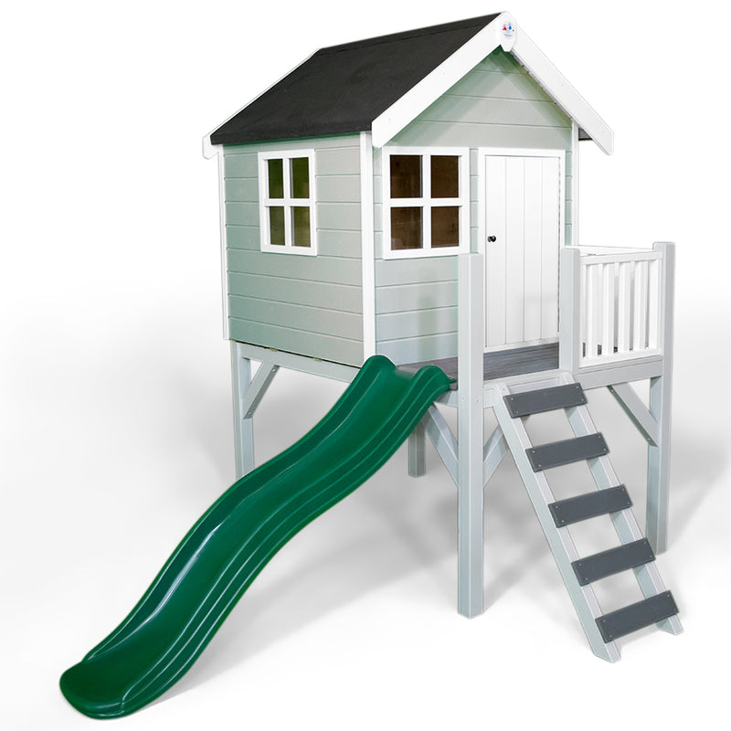 Little Rascals Jasper Playhouse With Slide and Veranda (4x4)