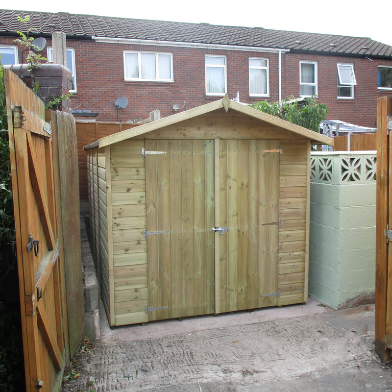 Shire Jersey Pressure Treated Shiplap Range Shed Double Door (7x13) JERS0713PSL-1AA 5060490130224 - Outside Store