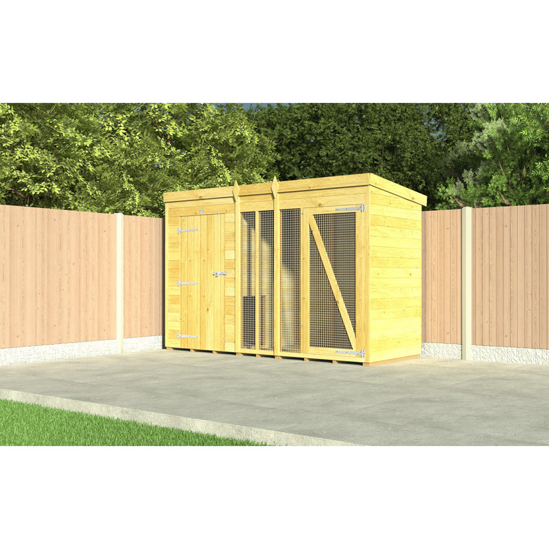 Total Sheds (12x4) Dog Kennel And Run (Full Height)