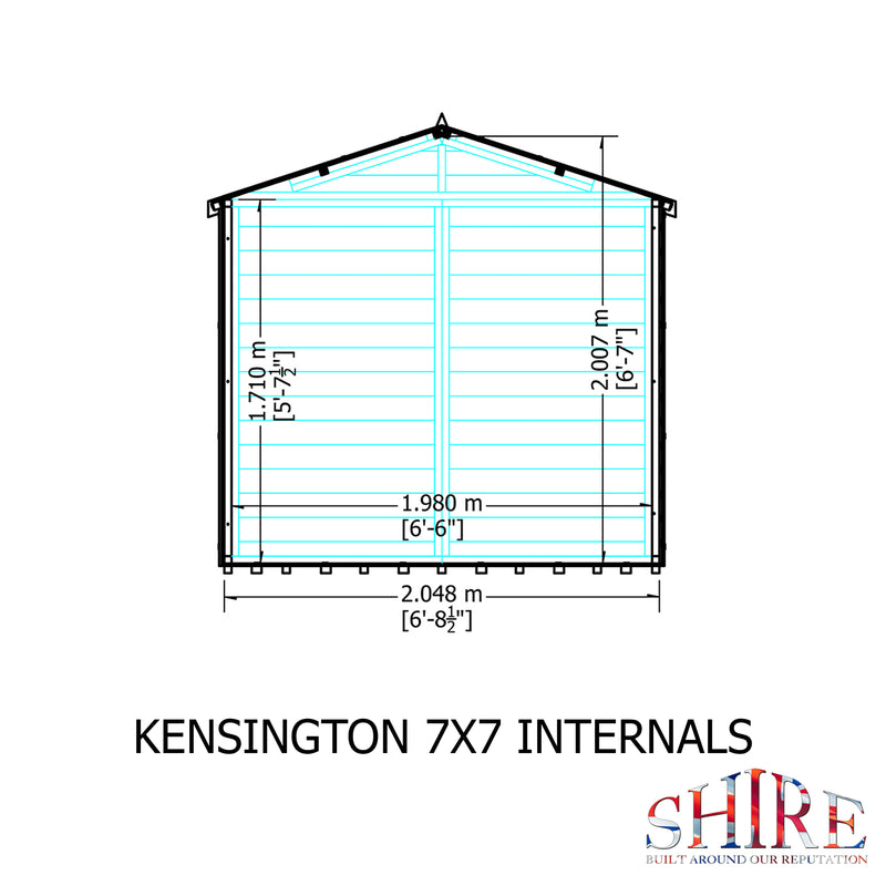 Shire Kensington Summerhouse (7x7) KENS0707DSL-1AA 5060437984415 - Outside Store