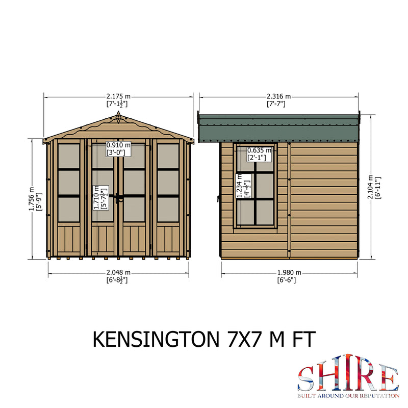 Shire Kensington Summerhouse (7x7) KENS0707DSL-1AA 5060437984415 - Outside Store