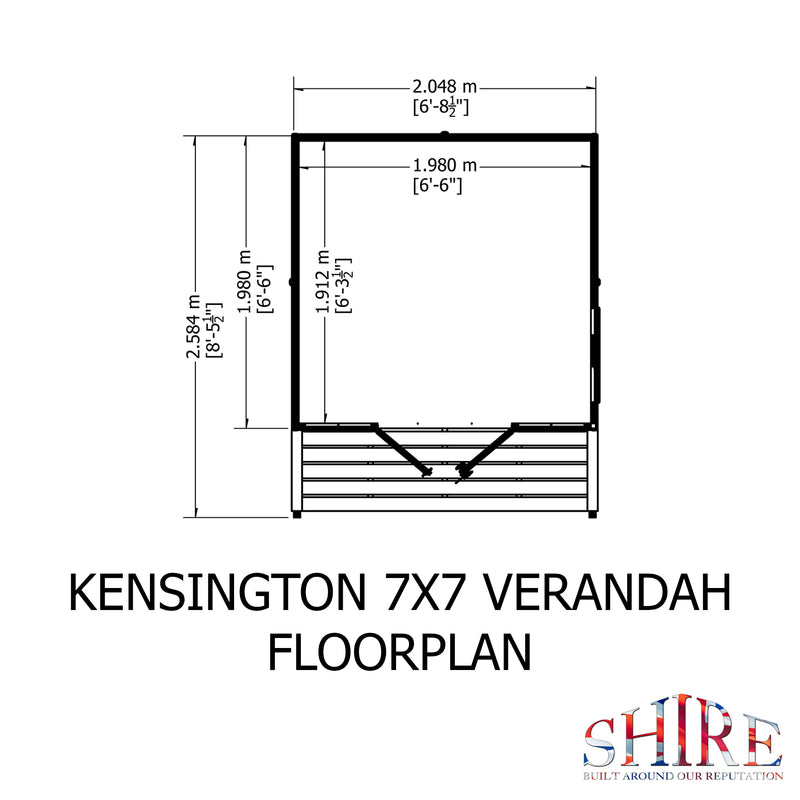 Shire Kensington Summerhouse (7x7) KENS0707DSL-1AA 5060437984415 - Outside Store