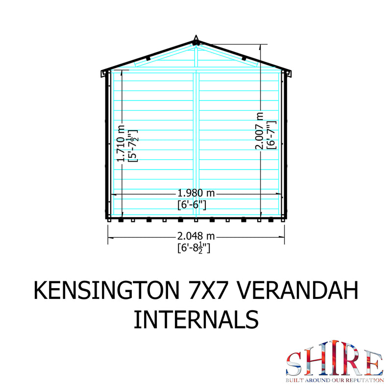 Shire Kensington Summerhouse (7x7) KENS0707DSL-1AA 5060437984415 - Outside Store