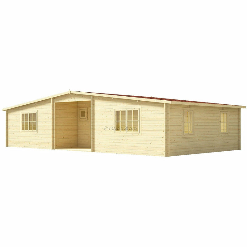 Eurowood (Eurovudas) Kristi Wooden Summerhouse 11x6m (36x20), 44mm - Outside Store